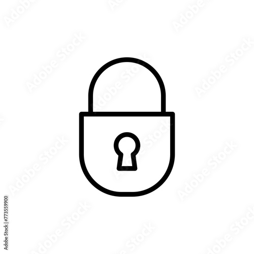 Lock icon vector isolated on white background. Encryption icon. Security symbol. Secure. Private