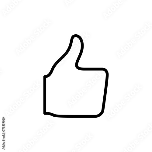 like icon vector isolated on white background. Thumbs up icon. social media icon