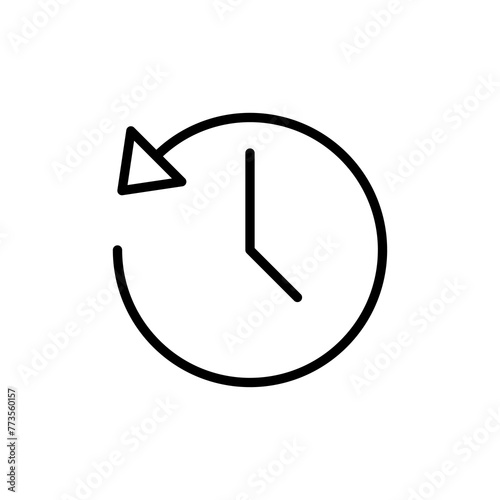 History icon vector isolated on white background. History vector icon