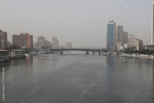 The Nile, Bridge, Buildings, Sand Storm