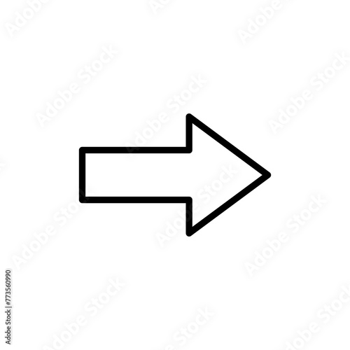 Arrow icon vector isolated on white background. Arrow symbol. Arrow vector icon