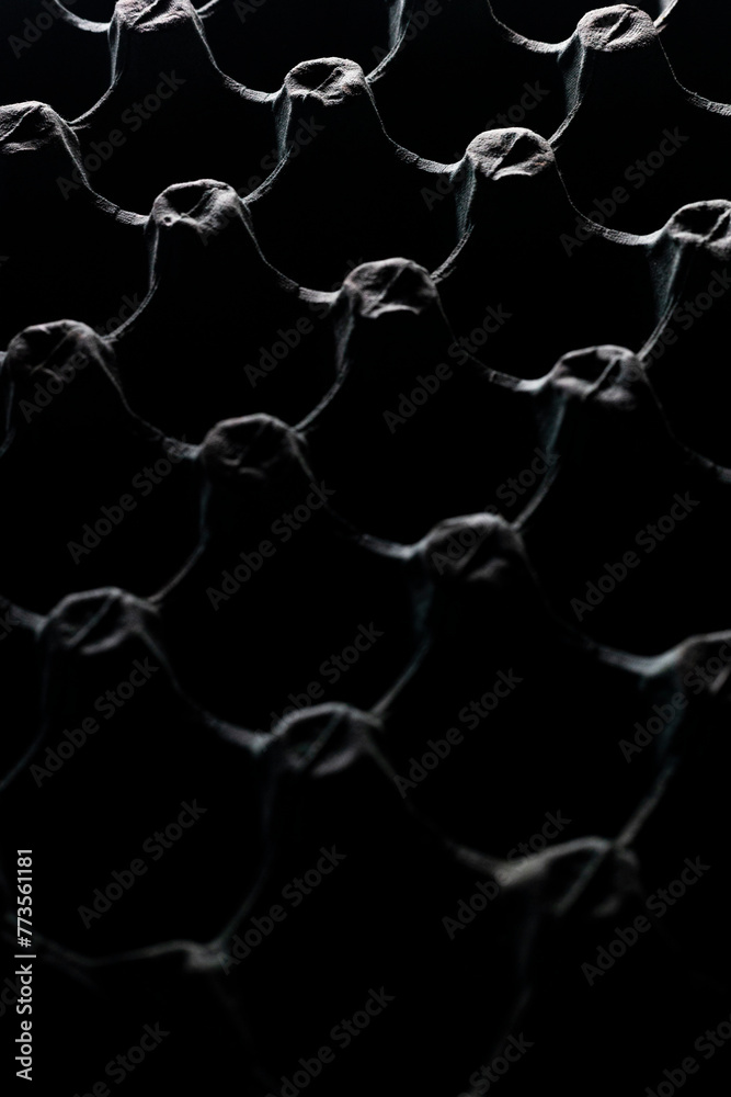 Naklejka premium Detalhe abstrato de caixa de papelão, embalagem de ovo