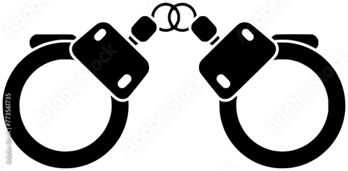 criminal illustration police silhouette handcuffs logo law icon crime outline arrest prison punishment prisoner security man justice thief hand shape lock jail handcuff for vector graphic background