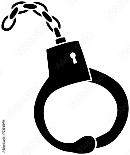 criminal illustration police silhouette handcuffs logo law icon crime outline arrest prison punishment prisoner security man justice thief hand shape lock jail handcuff for vector graphic background