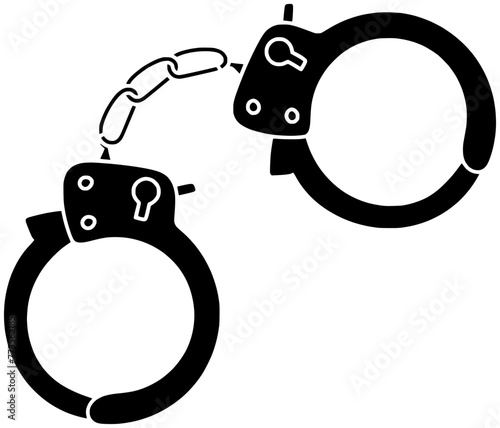 criminal illustration police silhouette handcuffs logo law icon crime outline arrest prison punishment prisoner security man justice thief hand shape lock jail handcuff for vector graphic background
