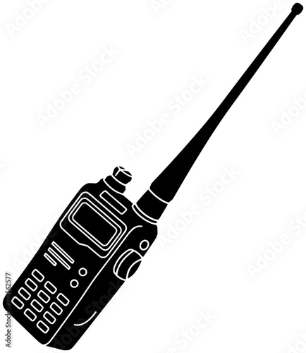 radio illustration police silhouette frequency logo equipment icon communication outline security technology portable receiver talkie wireless call mobile walkie shape communicate transmitter antenna