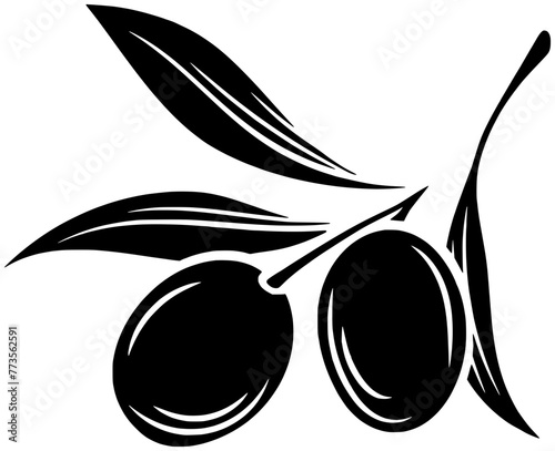 olive illustration plant silhouette leaf logo branch icon fruit outline tree food green oil natural nature organic leaves greek shape mediterranean botanical floral for vector graphic background