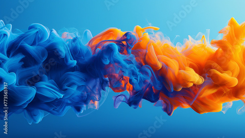 Abstract image of blue and orange color