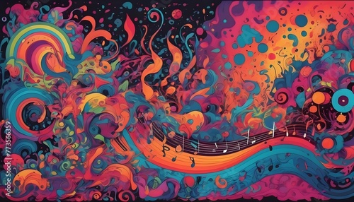 a psychedelic interpretation of music and sound wi upscaled 7 photo
