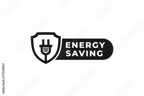 Energy saving label or Energy saving mark vector isolated. Best Energy saving label for websites, product packaging, and more about Energy saving.