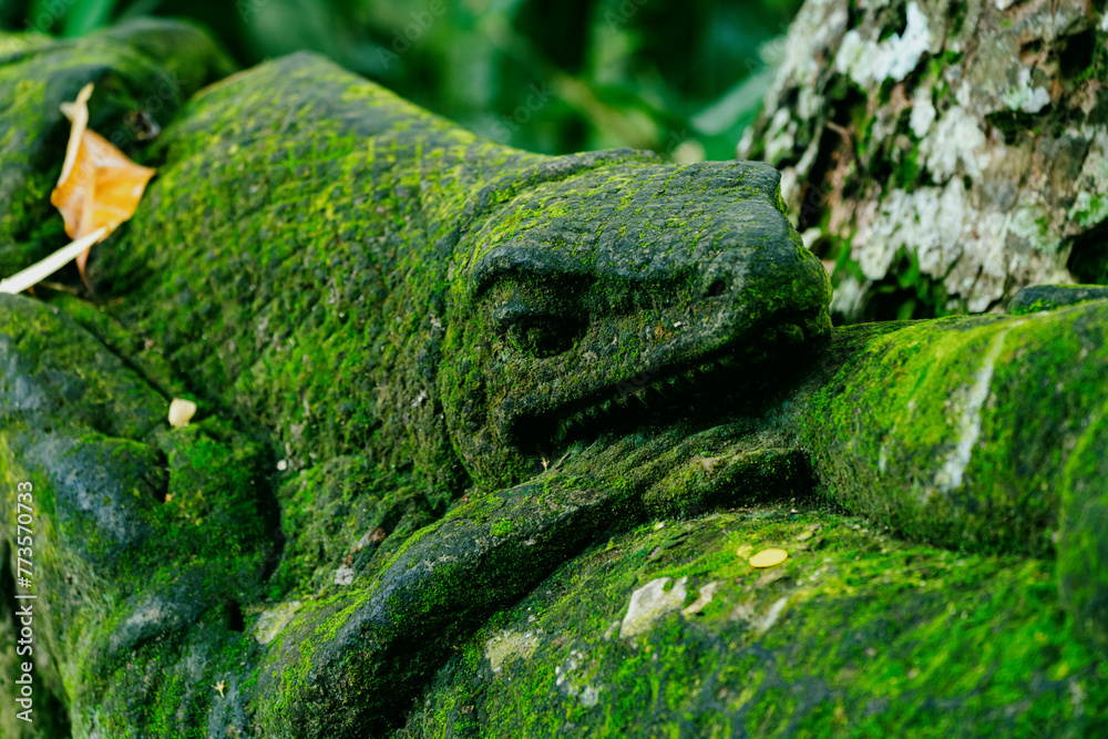 Statue in the Monkey Forest, Ubud, Bali, Indonesia.