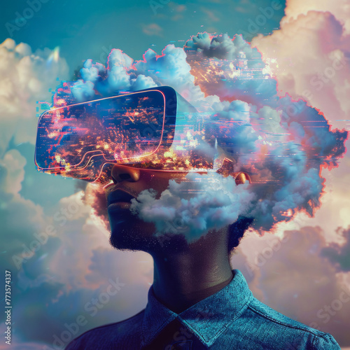 conceptual photo of technology cloud computing