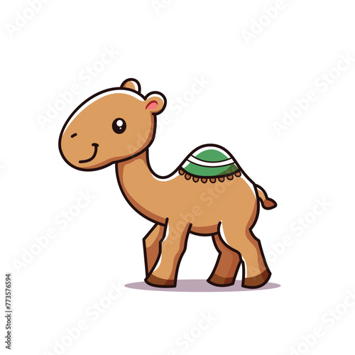 Funny vector illustration of camel