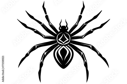 spider silhouette vector illustration © CreativeDesigns
