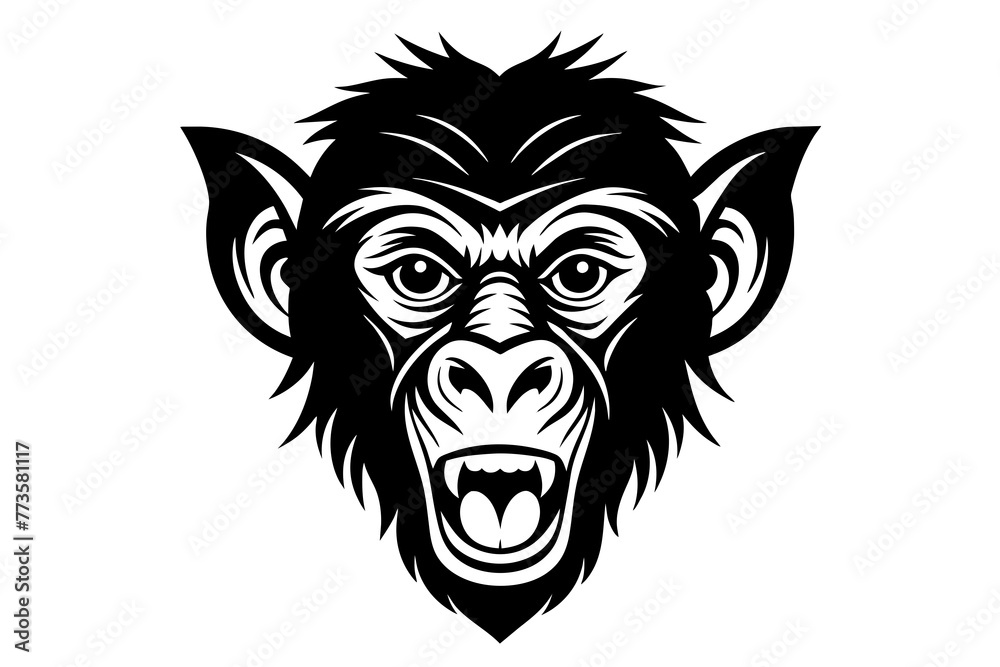 monkey silhouette vector illustration