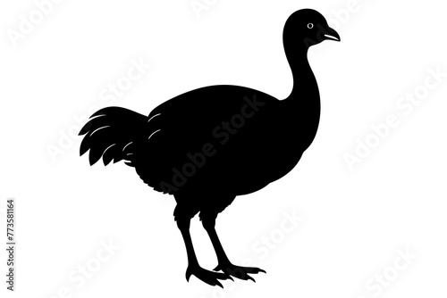 mauritius dodo silhouette vector illustration