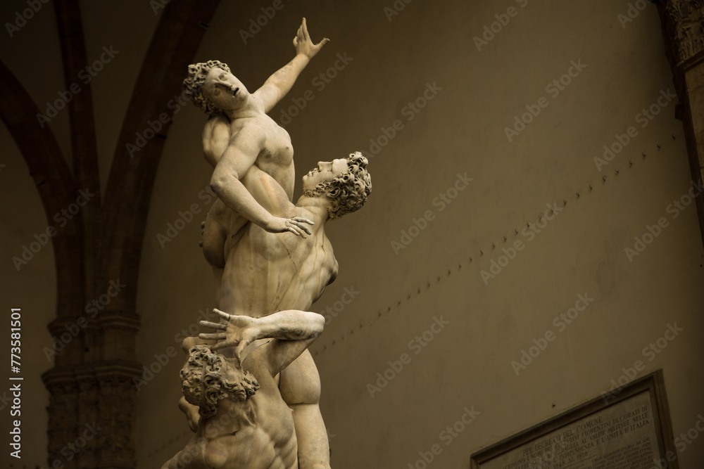 Naklejka premium Giovanni Da Bologna sculpture in florece italy