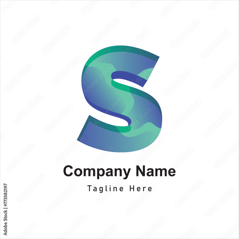 flat gradient s logo design icon flat gradient s logo design icon