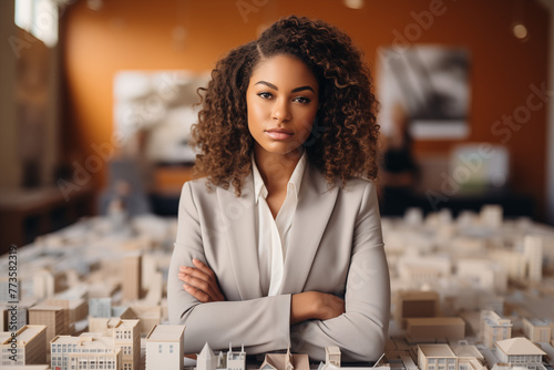 Business woman, young businesswoman looking at camera, successful woman, woman in suit, executive, successful woman, company professional photo