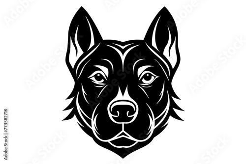 dog head silhouette vector illustration