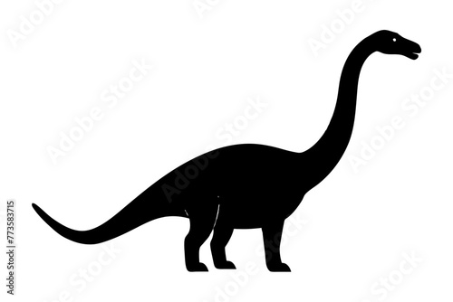 brachiosaurus silhouette vector illustration © CreativeDesigns