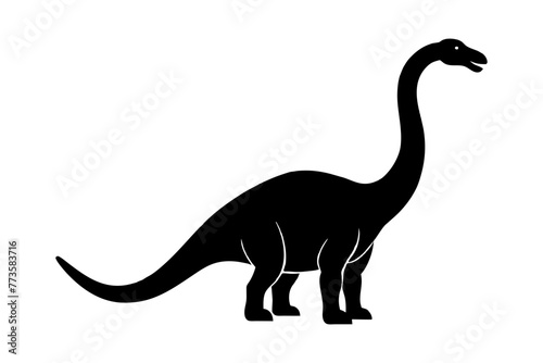 brachiosaurus silhouette vector illustration