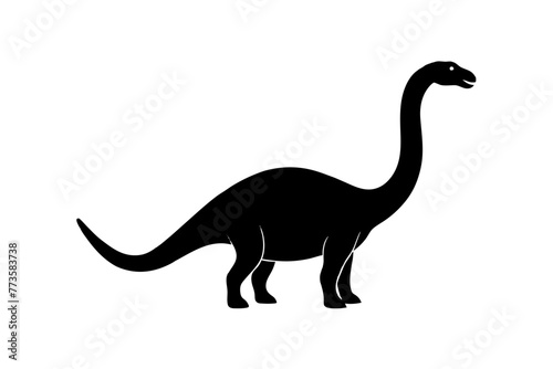 brachiosaurus silhouette vector illustration