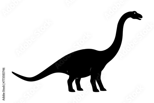 brachiosaurus silhouette vector illustration