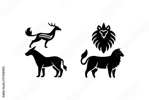 animals silhouette vector illustration