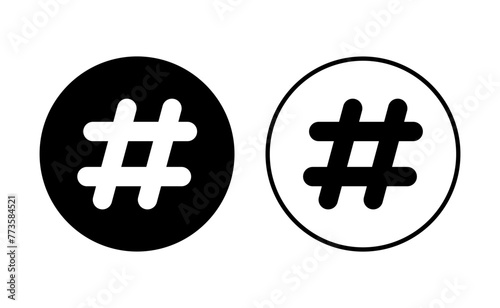 Hashtag icon set. hashtag symbol