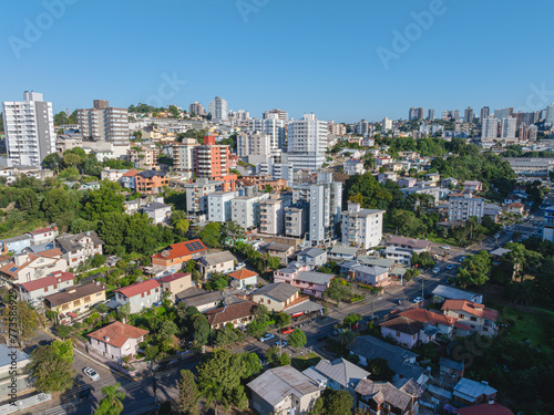 Imagem aérea da cidade de Bento Gonçalves, Rio Grande do Sul em 2024.  photo