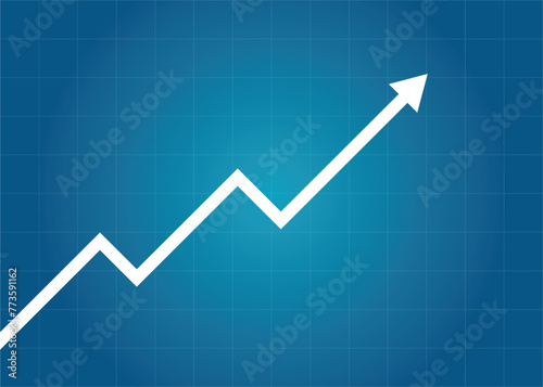 white business arrow chart going up trend show business growth stock forex profit economic boom financial surplus income rise