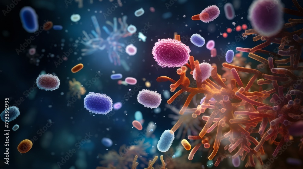 Explore the vibrant world of Streptococcus bacteria through a detailed artwork Explore the vibrant world of Streptococcus bacteria through a detailed artwork