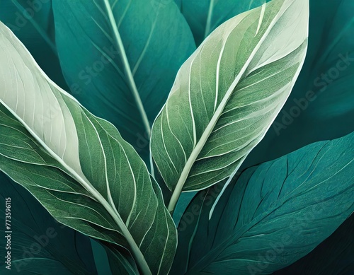 The background image that is green, the colors of the autumn leaves are perfect, suitable for seasonal use.