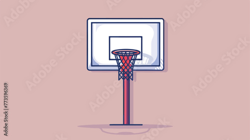 Basketball hoop icon flat cartoon vactor illustrati