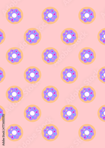 seamless pattern with donut  © RoviraPam