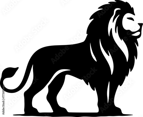 Lion logo design, vecteur noir fond transparent