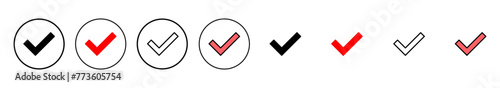 Check mark icon vector illustration. Tick mark sign and symbol photo