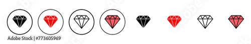 Diamond icon vector illustration. diamond gems sign and symbol
