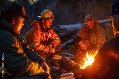 Fire inspectors and prevention specialists gather around a campfire, sharing stories and strategies from the frontline.