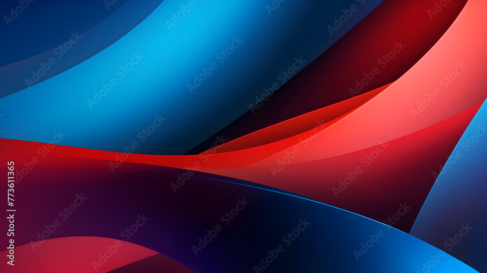 Digital red and blue linear geometric abstract graphic poster web page PPT background