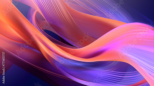 Digital orange and purple fantasy curve abstract graphic poster web page PPT background