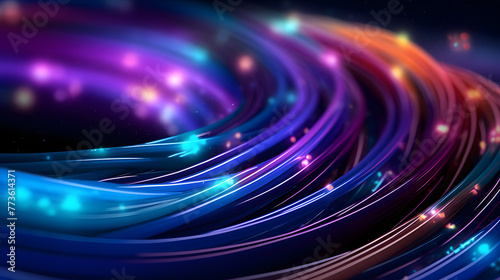 Digital color optical fiber luminescent cable abstract graphic poster web page PPT background