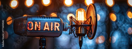 Text On Air, radio broadcasts, tuning in to live shows and programs, staying connected and entertained with the latest news, music, and discussions, a timeless medium for auditory enjoyment. photo
