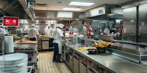 Fast food kitchen photo