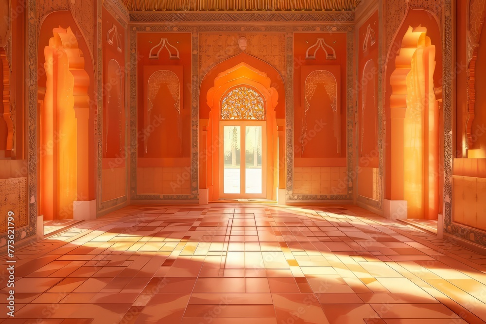 Orange Empty Palace Architecture