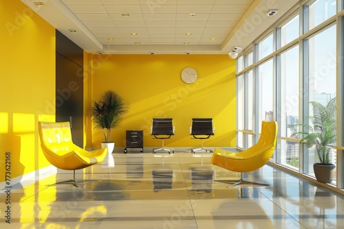 Yellow Office Interior