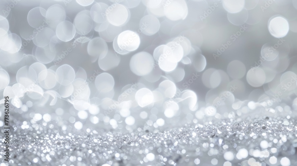 Silver Glitter Bokeh Background - Elegant abstract silver glitter with soft bokeh lights. Silver Glitter Bokeh Background - Elegant abstract silver glitter with soft bokeh lights.