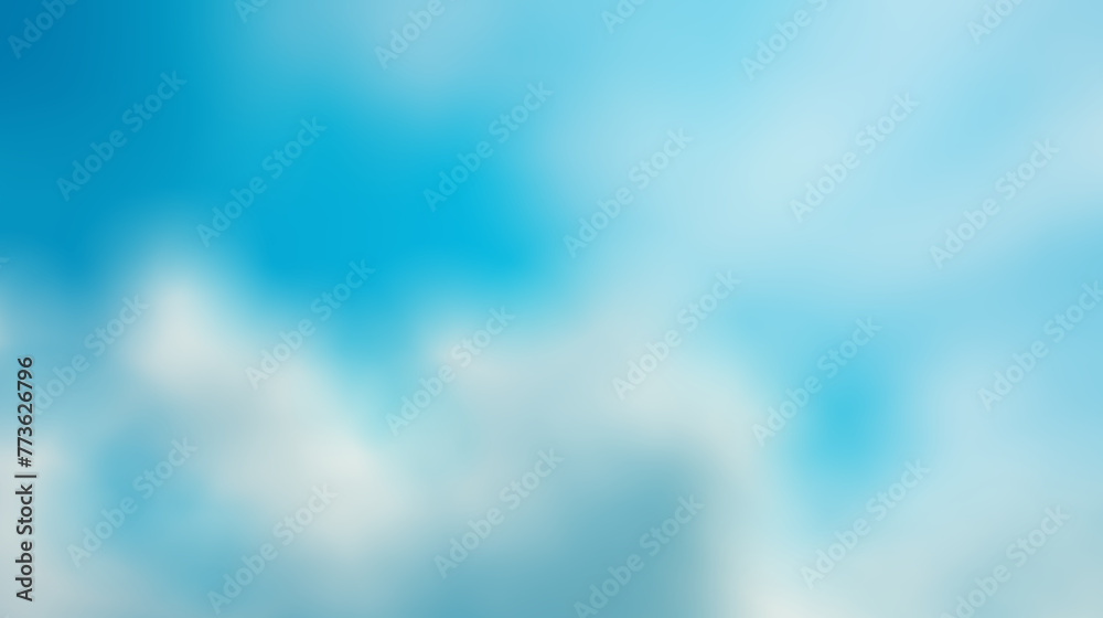 Fototapeta premium A blurry blue sky with white clouds