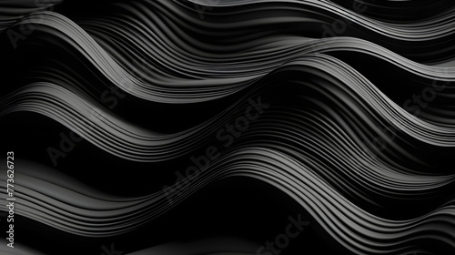 Digital black swirl corrugated curve abstract graphic poster web page PPT background